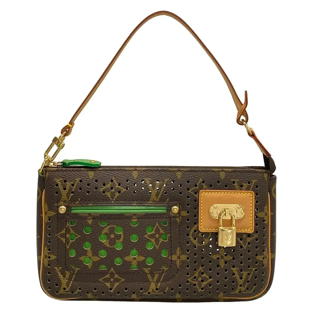 Louis Vuitton Pochette Accessoires Monogram Perforated Handbag M95184 Synthetic
